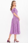 Платье Никси к/р GL72057 цвет лиловый-цветы веточки