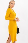Платье Рафия д/р GL76400 цвет горчица