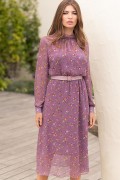 Платье Вита д/р GL73523 цвет лиловый-букет Роз