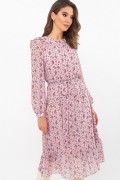 Платье Арита д/р GL73516 цвет розовый-коралл.цветы